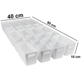 Schubladen Organizer 22 Teile Set - 90x40x10 cm - in 3 Größen - Schubladeneinsatz